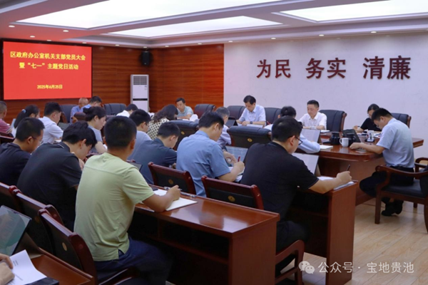 錢松參加區政府辦“七一”主題黨日活動